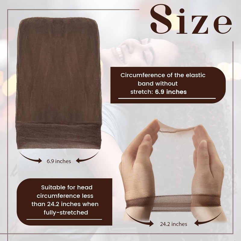 Z-CHARMMY HD Wig Cap for Lace Front Wig, Transparent Stocking