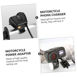 PACKOVE 1pc Motorcycle USB Charger with Ports Fast Charging for Phones and Convenient Design Essential Accessory for