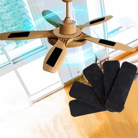 Generic Ceiling Fan Blade Filter Cotton - Coconut Shell Activated Carbon Filter Cotton for Home, Bedroom, Office, Kitchen, etc., 5 Pieces, Filter Odor, Adsorb Dust, Purify Air. (5 pieces black)