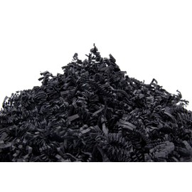 YOTEI SPIRIT® 500 g Shredded Black Paper for Gift Box - Filling Material for Packages, Baskets, Boxes and Packaging - Protection and Decoration (500 g, Black)
