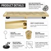 BAUNVB Linear Shower Drain 36 Inch Rectangular, Brushed Gold 304