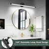 VSATEN 24 inch Bathroom Light Fixtures, Modern Black LED Bathroom