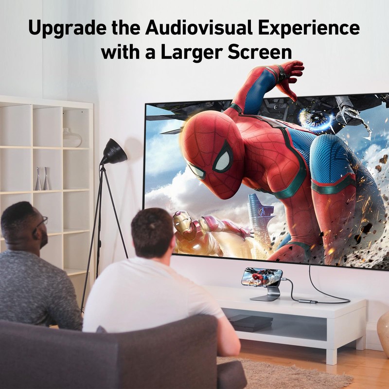 FLAT USB-C Cable to 8k/4k Adapter Compatible with NUU X7/X7
