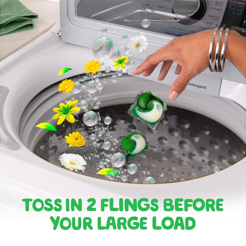 Gain Flings Laundry Detergent Pacs, 76 Count, Original Scent, with