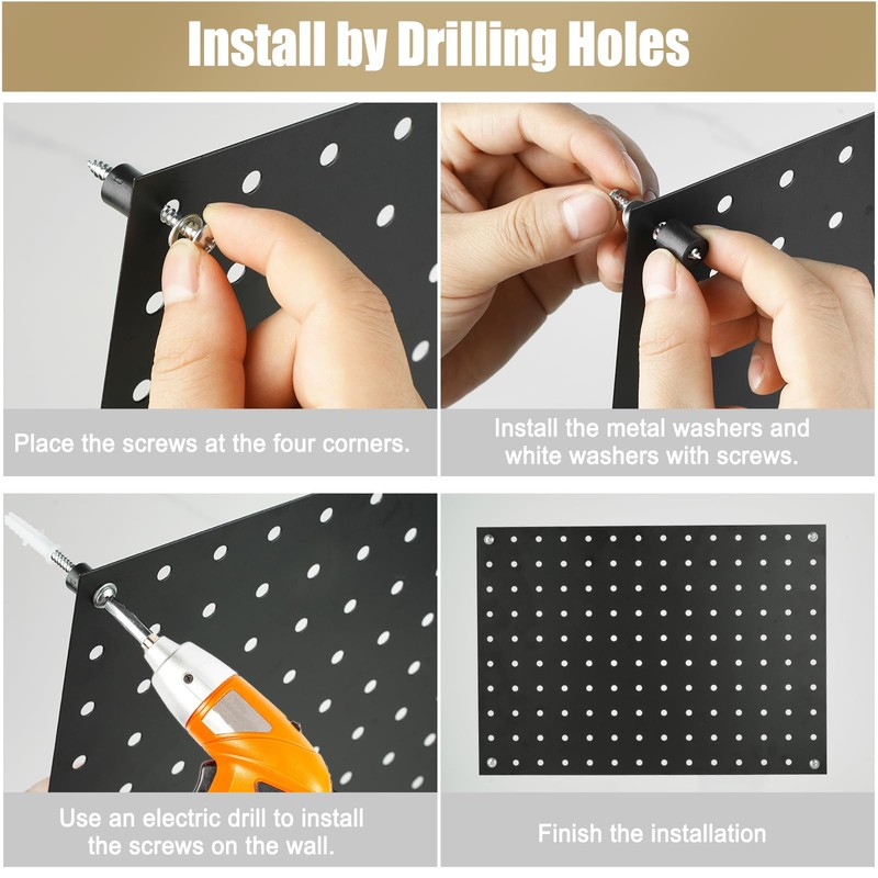 IWTTWY Tool Wall Perforated Metal Tool Holder Wall Garden Tool