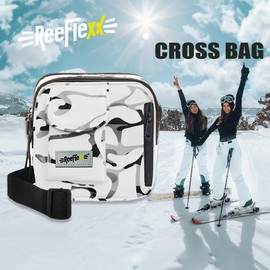 REEFLEXX Cross Bag: Colourful Camouflage Bag for Style & Functionality in Everyday Life, White Camou