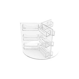 Marketing Holders 18 Pocket Business Card Multi Pocket Rotating Holder Countertop Organizer Display Clear Premium Acrylic Spinning Stands