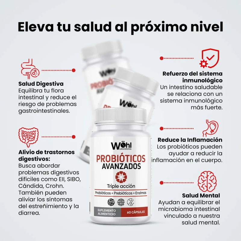 Probióticos Avanzados Laboratorios Wöhl 60 Cápsulas