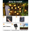 btfarm 2 Pack Solar String Lights Outdoor Waterproof, Total 98