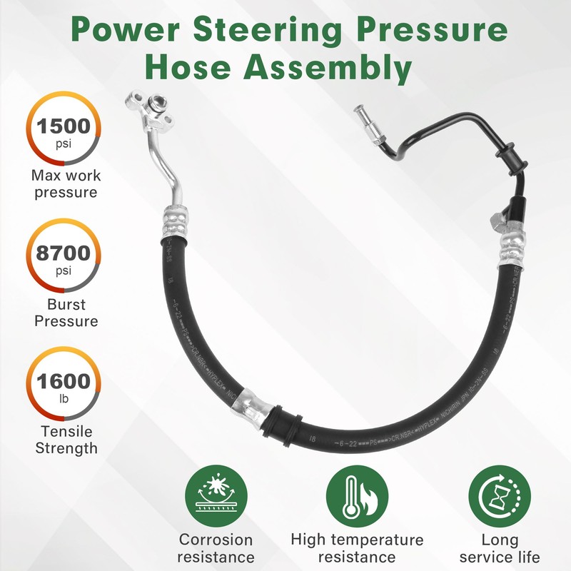 Power Steering Pressure Hose Assembly for 2001-2005 Honda Civic 1.7L