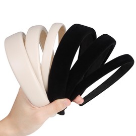 DiyJibb 6PCS Velvet Headbands for Women, Soft & Comfortable Non-Slip Hairbands, Adjustable Width (0.6, 0.8, 1.2 Inches) with Two Color Options, Perfect for Daily Wear & Special Occasions