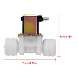 DC 12V Solenoid Valve DN20 3/4 Inch Electromagnetic Switch Normally Closed N/C Water Inlet Flow Switch Quick Connection