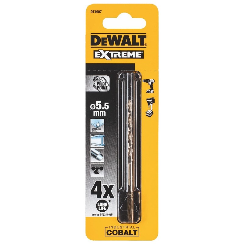 DT4907-QZ - Broca de cobalto HSS-CO Extreme para metal 5.5mm