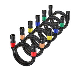 Anewbig XLR Cables 25ft 6 Pack,XLR Male to Female Microphone Cables,3-Pins Gold-Plated Mic Cable with OD6.0mm Jacket,Stage-Grade for Studio/DJ/Podcast/Mixers/Mics/PA Systems