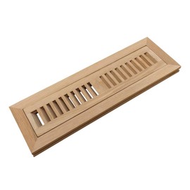 Homewell White Oak Wood Floor Register Vent Cover, Flush Mount Vent, 2X12 Inch, Unfinished