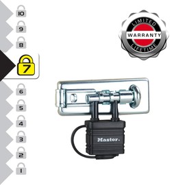 Master Lock 471EURD Set aus Sicherheitsüberfalle und Vorhängeschloss mit Schlüssel für den Außenbereich