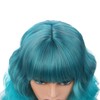 Dark Blue Ombre Wigs for Women Short Turquoise Wig with
