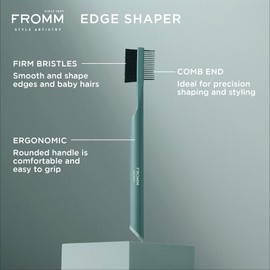 Fromm Professional Curl Studio 9" Edge Brush and Comb Shaper for Taming, Styling, Smoothing, Controlling Baby Hairs and Flyaways