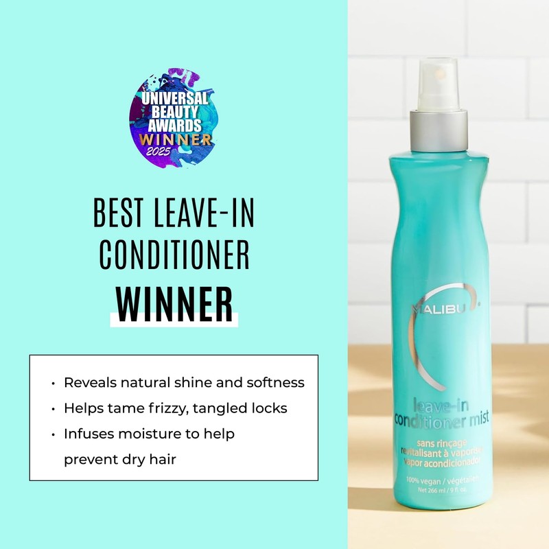 Malibu C Leave In Conditioner & Moisturizing Heat Protectant for