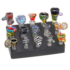 Slide Stand for 15 Bowls - Store 15 Bowls, Slides, Bangers or Nails - 18mm, 14mm, 10mm (14mm)