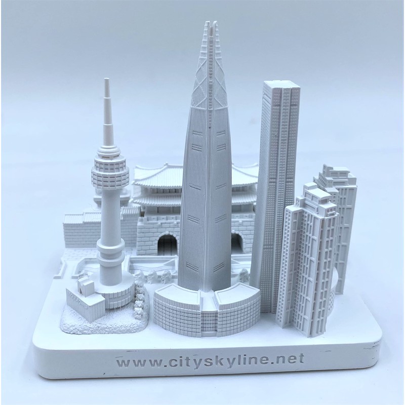 Seoul 3D City Famous Building Model Statue Souvenir Decoration for