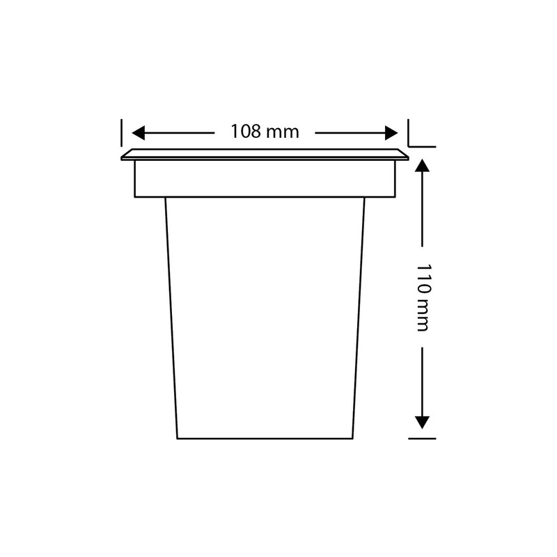ledscom.de BOLI Recessed Floor Light for Outdoor Use, IP67, Stainless