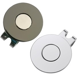 Adhere Golf Hat Clip Golf Ball Marker Holder Magnetic Golf Cap Clips Without Ball Marker (2pcs Black&White)