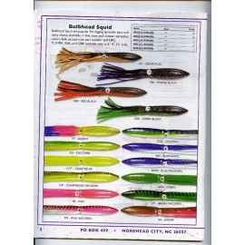 Sea Striker 6 inch shell bulb squid pack of 10 choose your packs for color - chartreuse