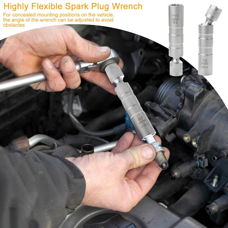 Thin Wall Spark Plug Socket, 2PCS Magnetic Spark Plug Socket,