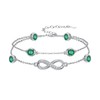 Infinity Anklet 925 Sterling Silver Hotwife Anklet May Birthstone Graduation