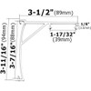 Valance Clips 8pcs 3.5" (89mm) Plastic Clear Color Curved Panel