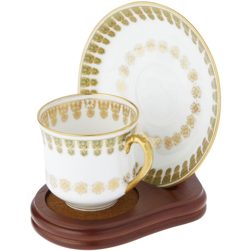 Bard's Demi-Tasse Walnut MDF Cup and Saucer Stand, 3.5" H