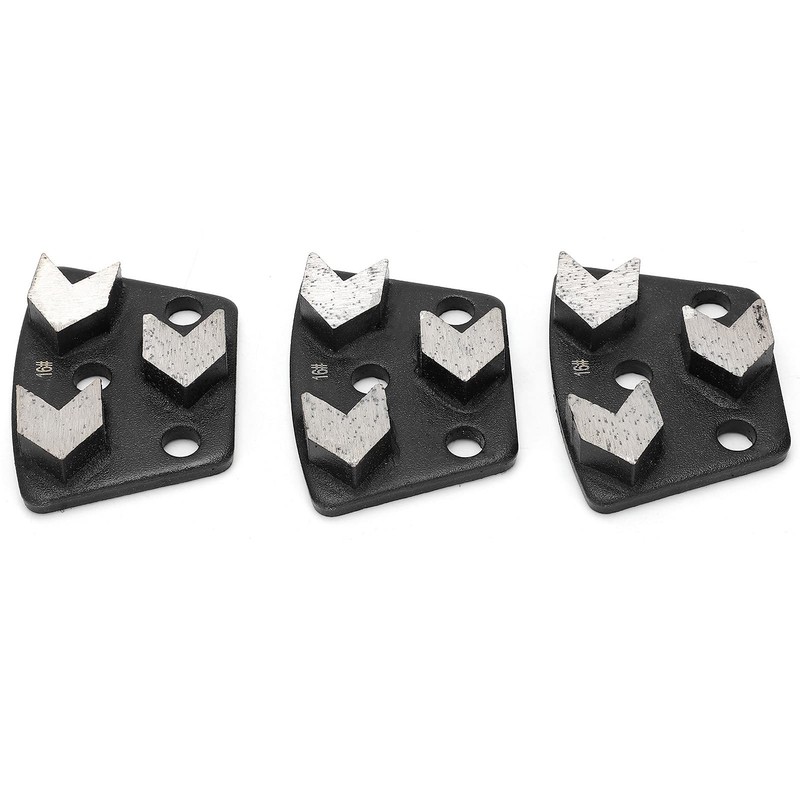 3 x Diamond Grinding Shoes, 16# Black Trapezoidal Diamond Grinder