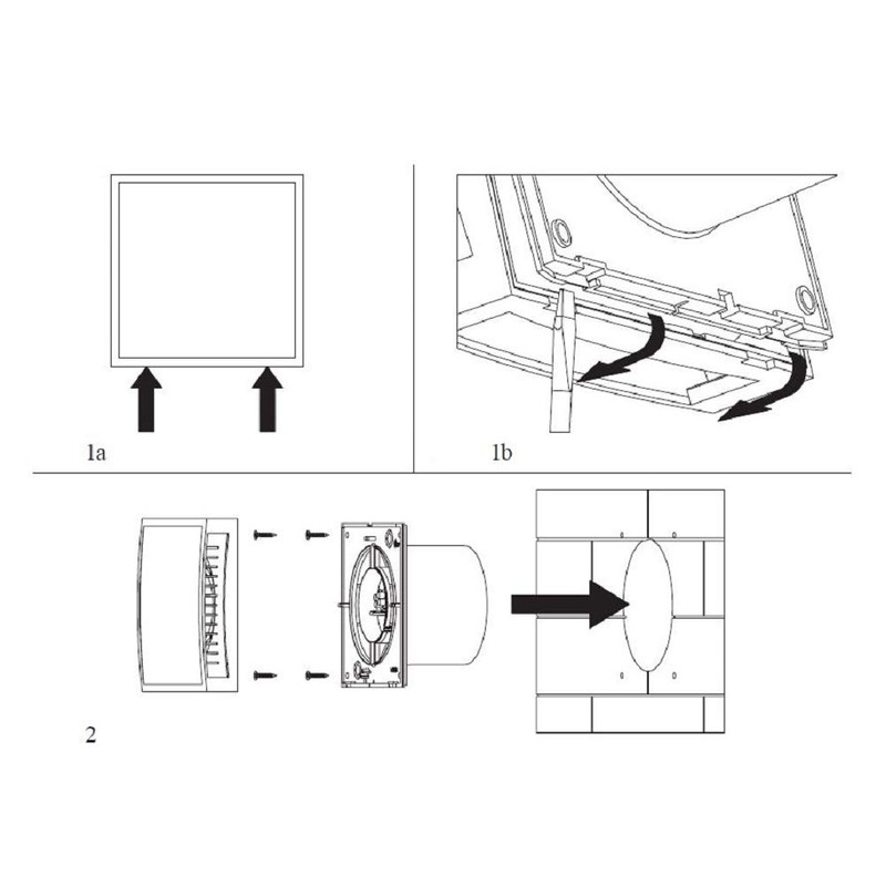 EUROPLAST Diameter 125mm Light Switch Activation Bathroom Extractor Fan with