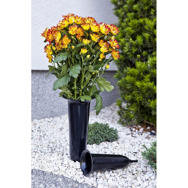 Tymar Grave Vase, Pack of 2, Cemetery Vase with Ground