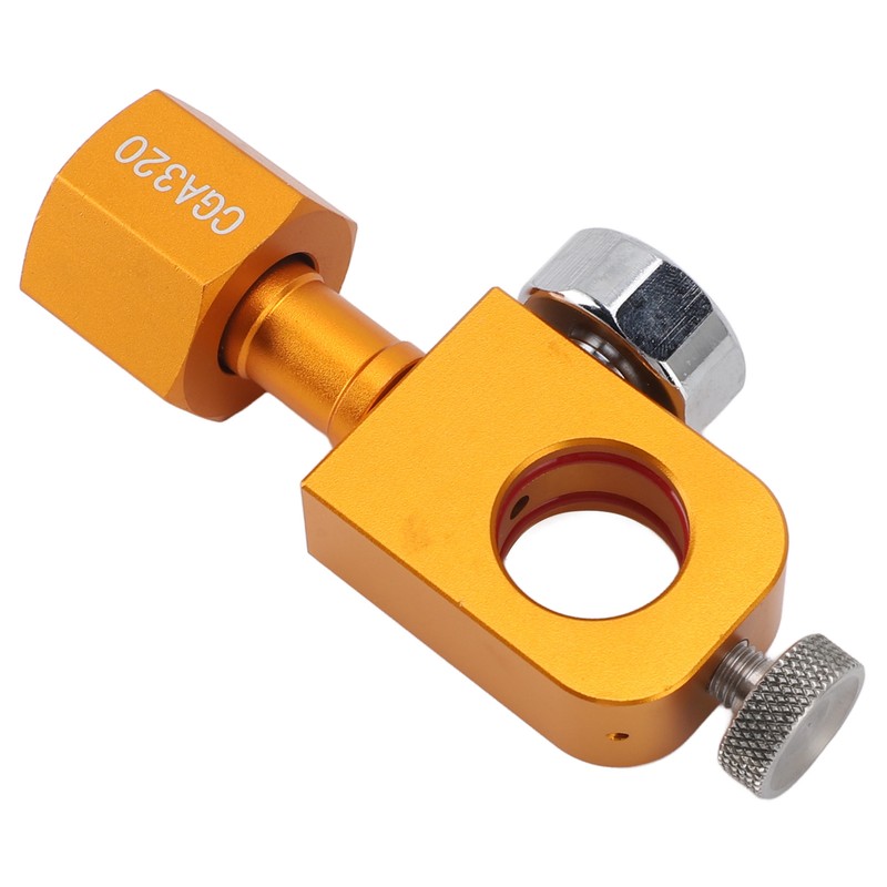 CGA320 CO2 Refilling Adapter with Pressure Gauge Soda Refill Quick
