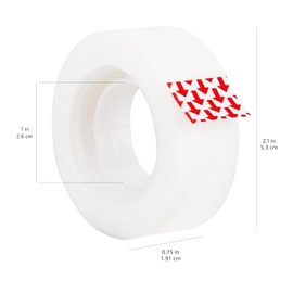 Invisible Tape, Tape Refills, 3/4 x 1,000 Inches, Tape for Office, Home, School - Tape Refill for Dispenser, Invisible On Paper - 3/4" x 1,000" - 2 Rolls
