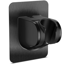 Digiroot DIGIROOT Duschkopfhalterung Ersatz, verstellbare 3-Winkel-Duschhalterung, stark haftende Universal ABS Duschhalterung Wandhalterung verchromt kein Bohren f??r Home Hotel Badezimmer Schwarz