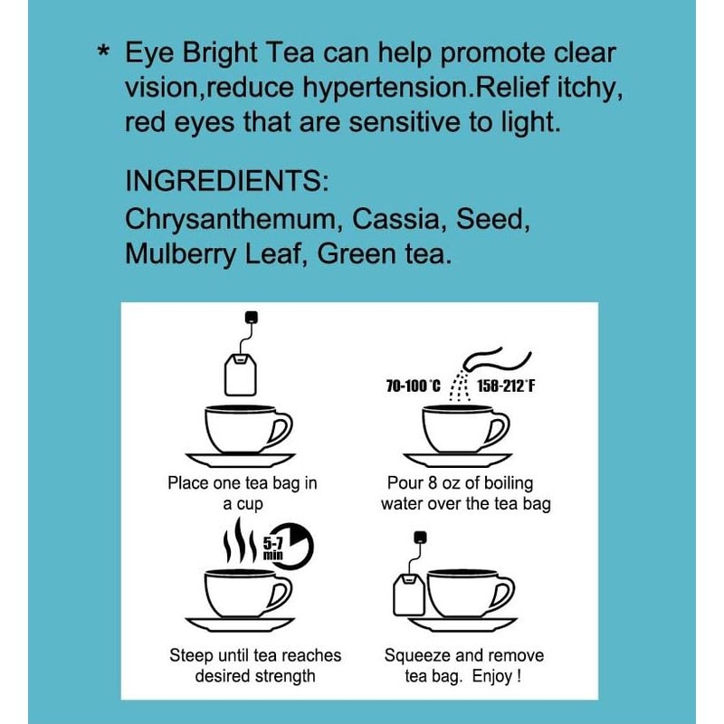 GT Eye Bright Tea, 1.13 Ounce Box (16 Tea Bags)