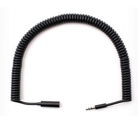 Rosebe 3.5mm Coiled Cable, 3.5mm 3 Pole Male to Female Stereo Audio Cable Coiled Aux 3.5 Audio Cord Telescopic for Devices with 3.5mm DC Plug, Aux Cable