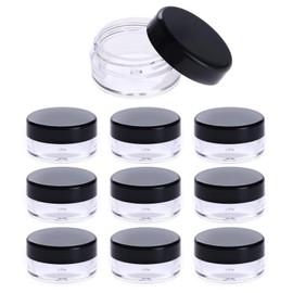 Cream Case, 0.2 oz (5 g), Cream Container, Cosmetics, Refill Container, Small Divided Round Case, Storage Box for Small Items, Portable, Storage, Hot Springs, Travel, Business Trips, Silver, 10 Pieces