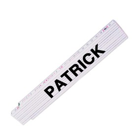 Folding ruler with name Patrick for men, high-quality brand metre, link scale printed with name, many names to choose from