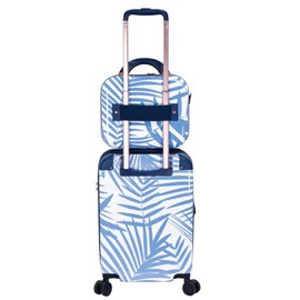 Chariot Luggage 20-Inch Carry-On, Matching Cosmetic Case, and 2 Travel Accessory Bags, Fern, 2-Piece Set