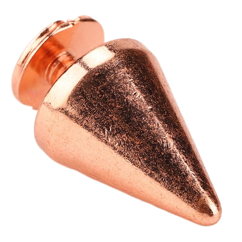 100 Sets Punk Cone Spikes Studs Electroplating Rose Gold Punk