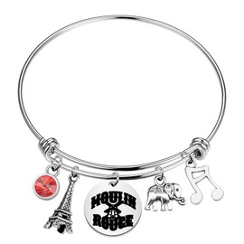Moulin Rouge Musical Inspired Charm Bracelet Broadway Musical Gift Moulin Rouge Fans Gift Opening Night Gift (Mou-Rou Bracelet)