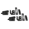 QCAA Solid Brass Casement Fastener Window Lock, Small, Matte Black,