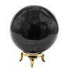 Black Tourmaline Crystal Ball with Stand - 3" Inches Large
