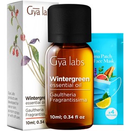 Gya Labs Wintergreen Essential Oil - 0.34 Fl Oz - for Hair, Skin, Diffuser, Aromatherapy & DIY Candle Making Scent