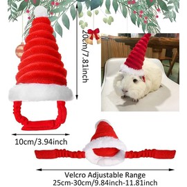 Dbeans Flourithing Red Velvet Santa Hat for Cats and Puppies - Festive Christmas Outfit