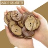 Riceshoot 20 Pcs 2 Inches Coconut Shell Buttons Coconut 2